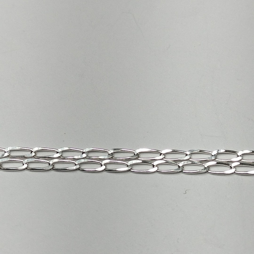 CADENA TEJIDO ESLABONES PLATA .925 55 CM 2.7 GR (NUEVO)