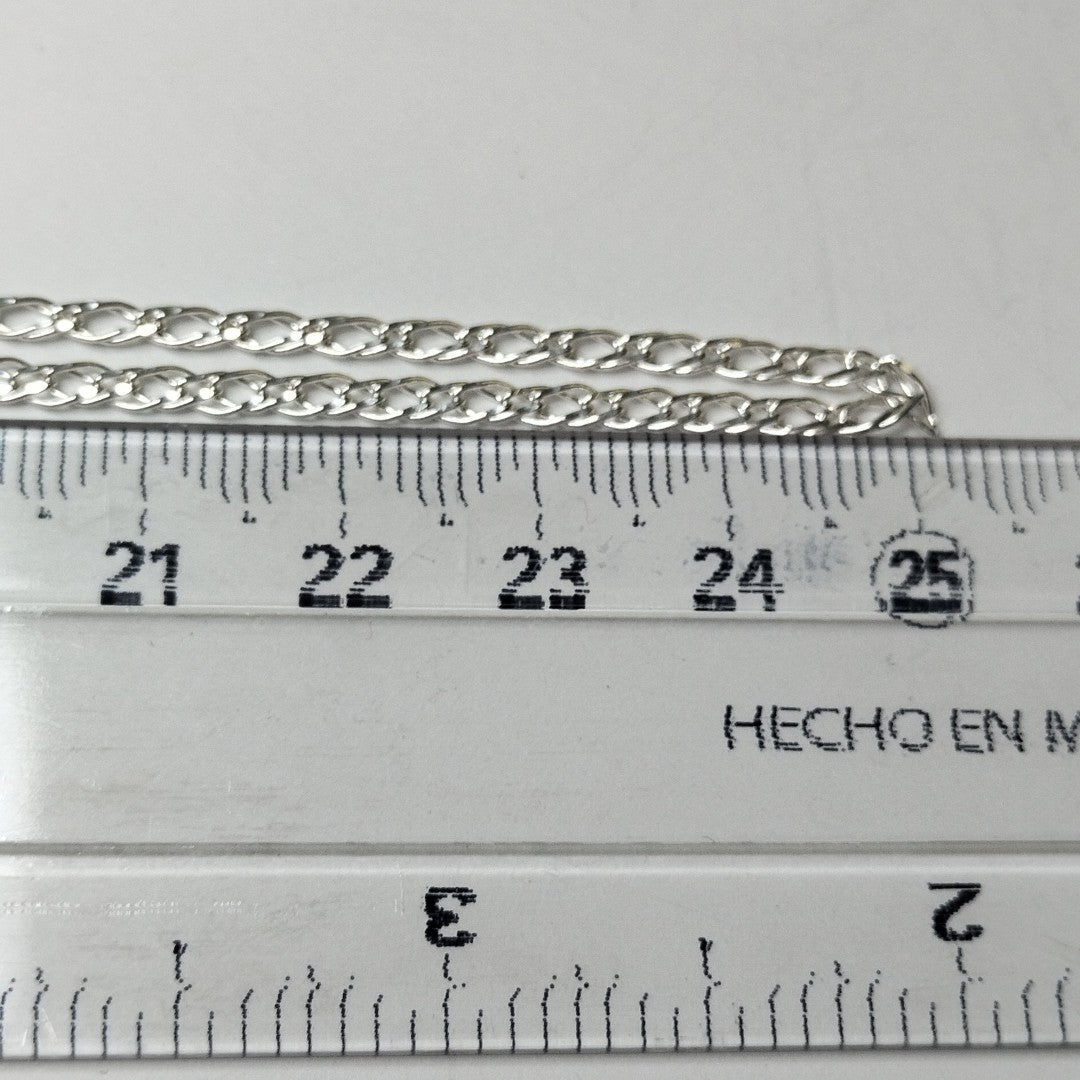 CADENA TEJIDO ESLABONES PLATA .925 50 CM 3.5 GR (NUEVO)