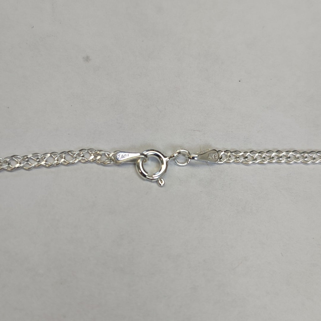 CADENA TEJIDO ESLABONES PLATA .925 55 CM 4.1 GR (NUEVO)