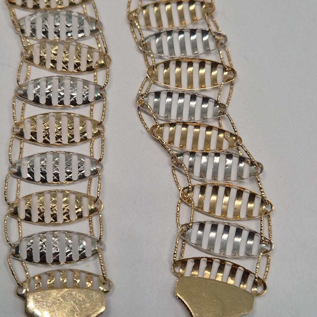 PULSERA ORO COMBINADO 14 K 5.6 GRMS (SEMINUEVO)