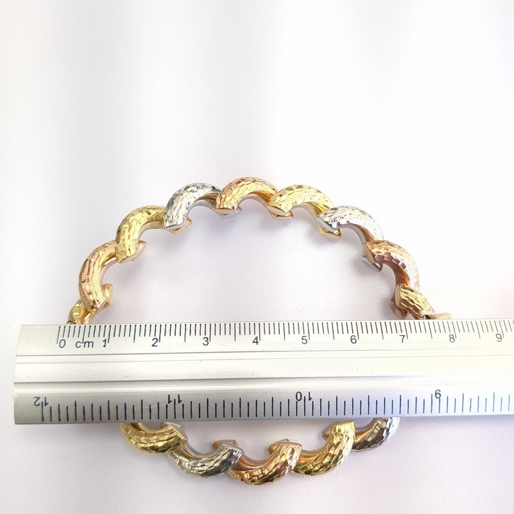 PULSERA ORO COMBINADO 14 K 21.6 GRMS (SEMINUEVO)