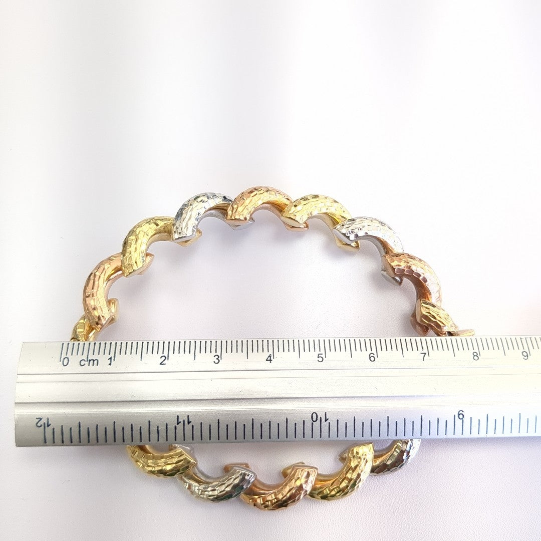 PULSERA ORO COMBINADO 14 K 21.6 GRMS (SEMINUEVO)