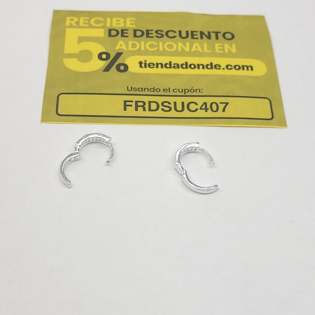 ARRACADAS C/CIRCONIAS PLATA .925 2.5 GR (NUEVO)