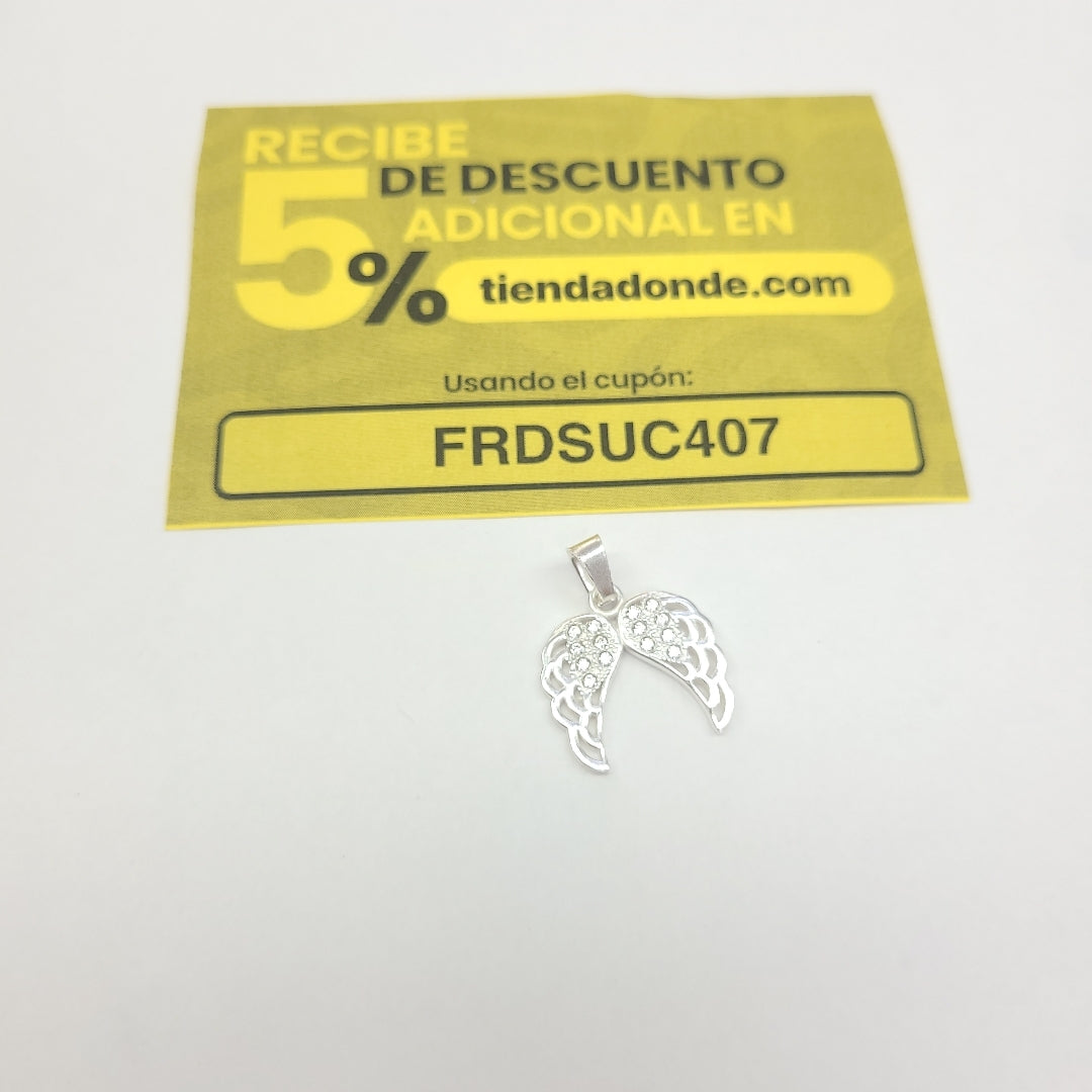DIJE ALAS C/CIRCONIAS PLATA .925 2.2 GR (NUEVO)