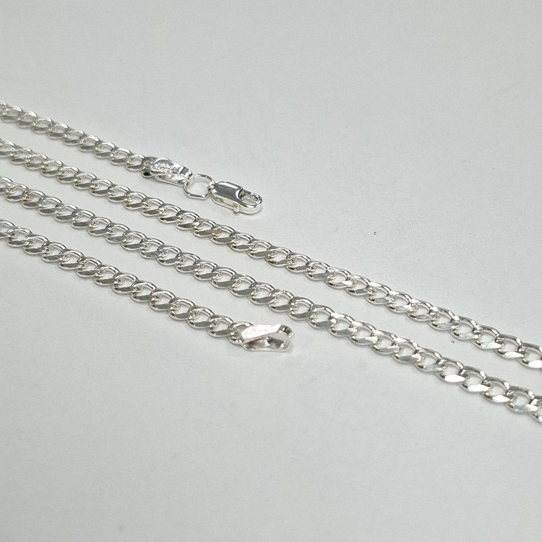 CADENA TEJIDO BARBADO PLATA .925 60 CM 12.7 GR (NUEVO)