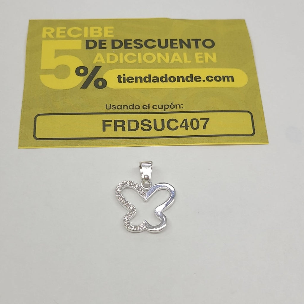 DIJE MARIPOSA C/CIRCONIAS PLATA .925 2.4 GR (NUEVO)