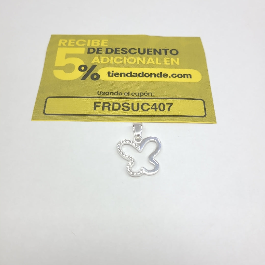 DIJE MARIPOSA C/CIRCONIAS PLATA .925 2.3 GR (NUEVO)