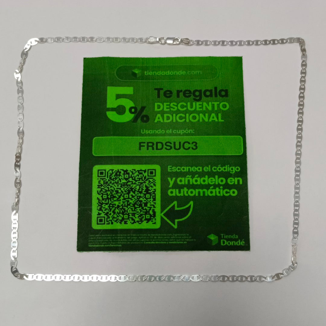 CADENA TEJIDO GUCHI PLATA .925 60 CM 8.9 GR (NUEVO)