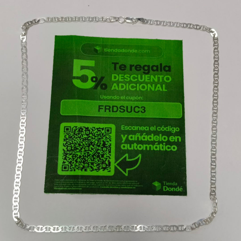CADENA TEJIDO GUCHI PLATA .925 55 CM 12.7 GR (NUEVO)