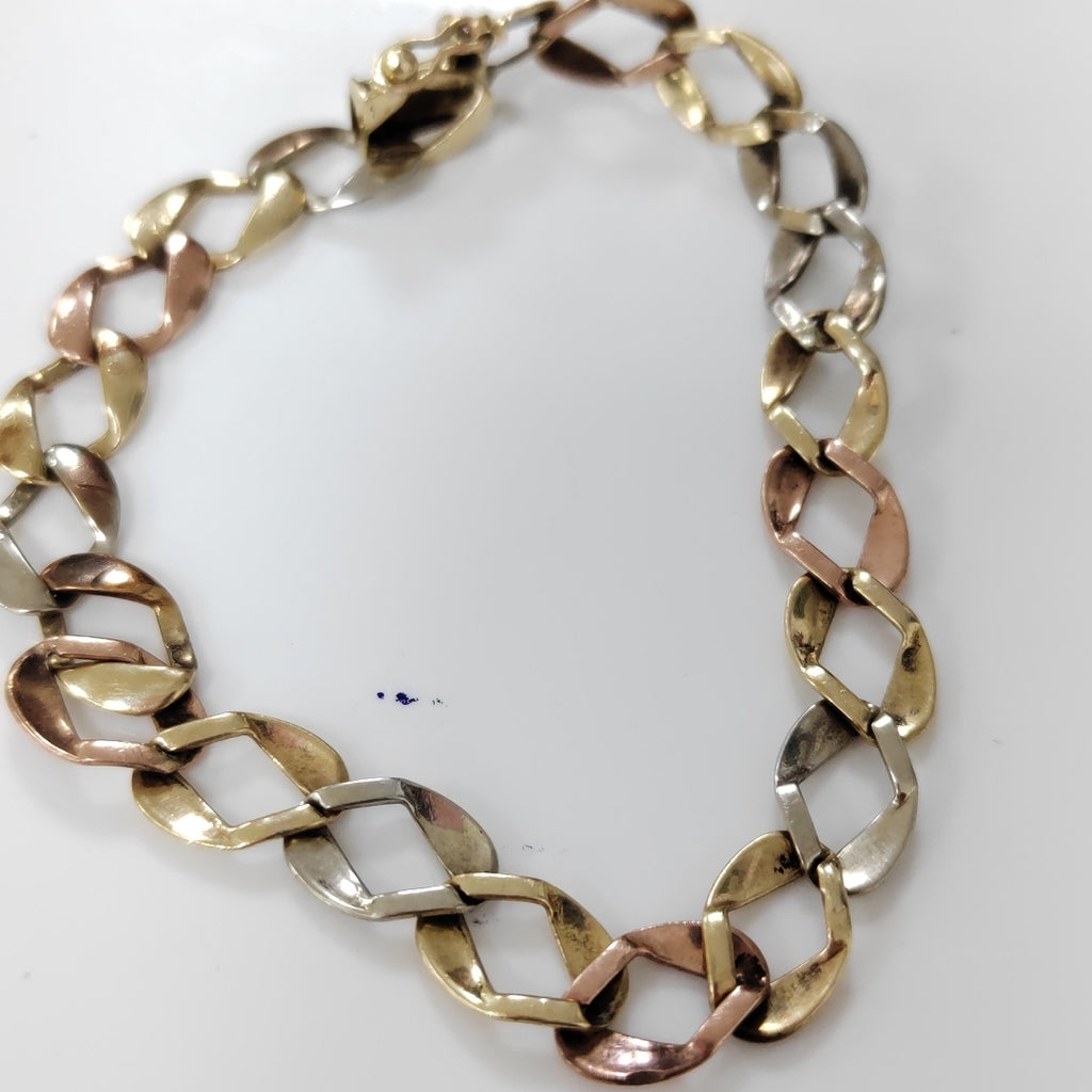 PULSERA ORO COMBINADO 10 K 8,50 GRMS (SEMINUEVO)