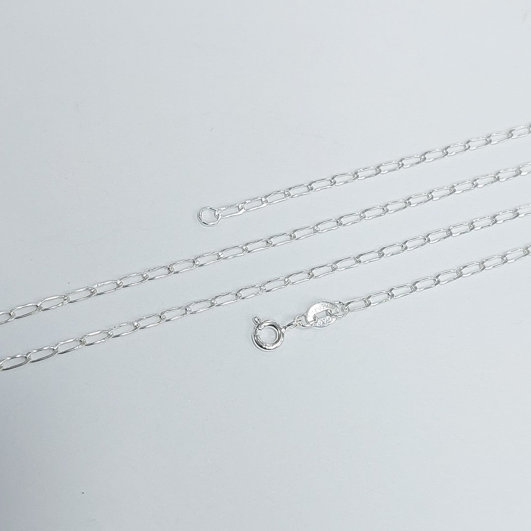 CADENA TEJIDO ESLABONES PLATA .925 60 CM 3 GR (NUEVO)