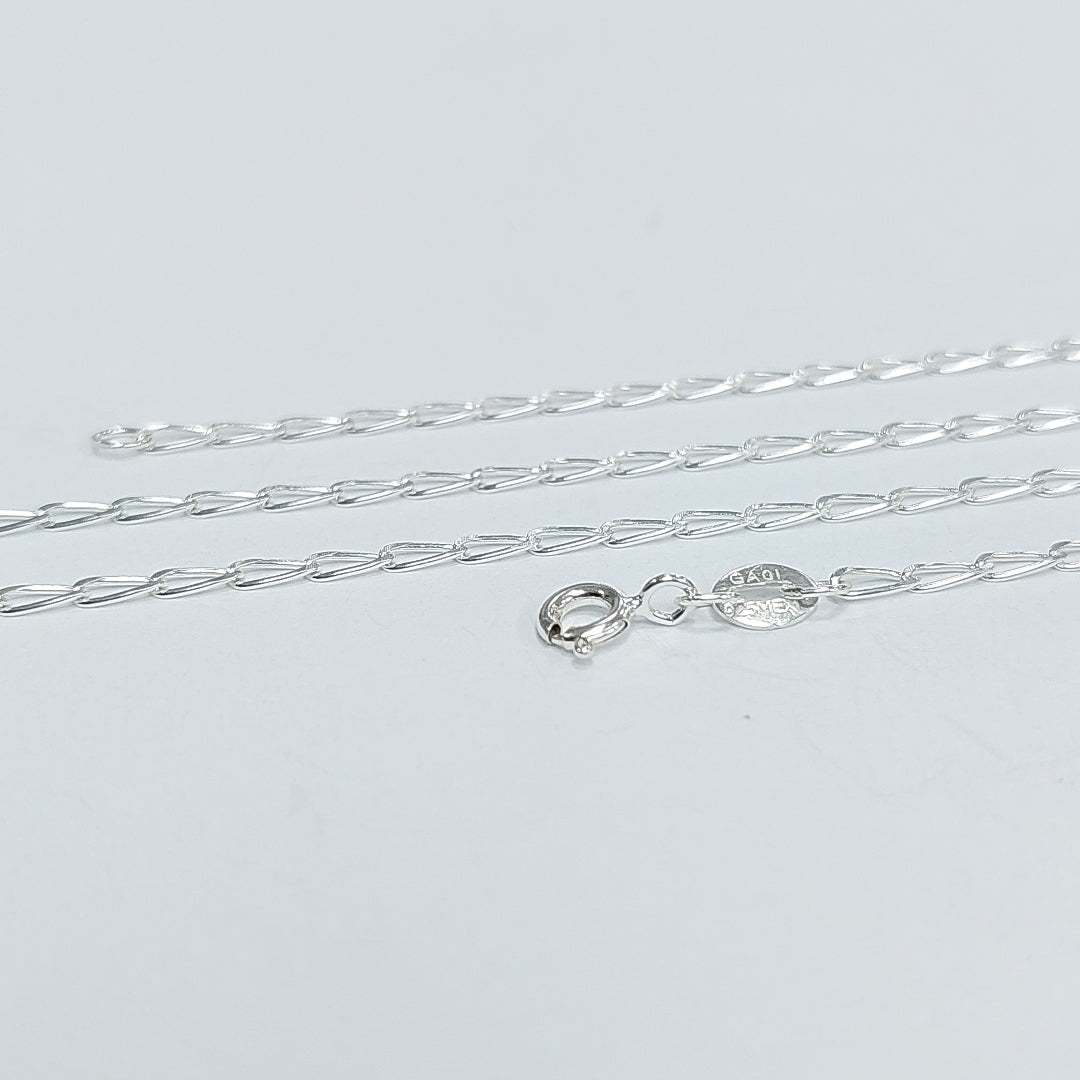 CADENA TEJIDO ESLABONES PLATA .925 55 CM 2.8 GR (NUEVO)