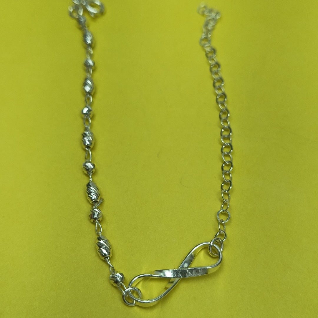 PULSERA TEJIDO INFINITO PLATA .925 18 CM 2.2 GR (NUEVO)