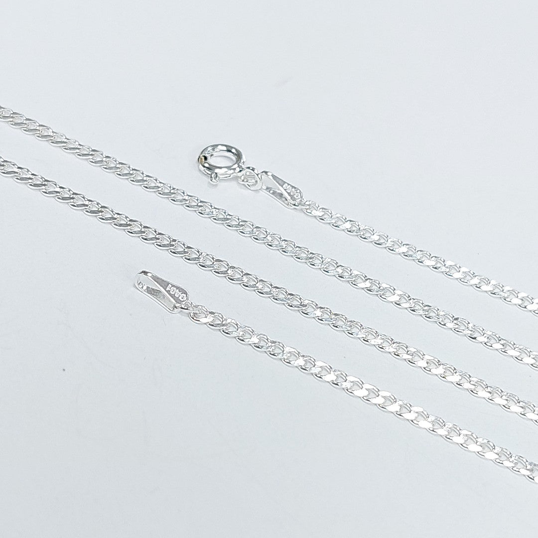 CADENA TEJIDO BARBADO PLATA .925 55 CM 5.2 GR (NUEVO)