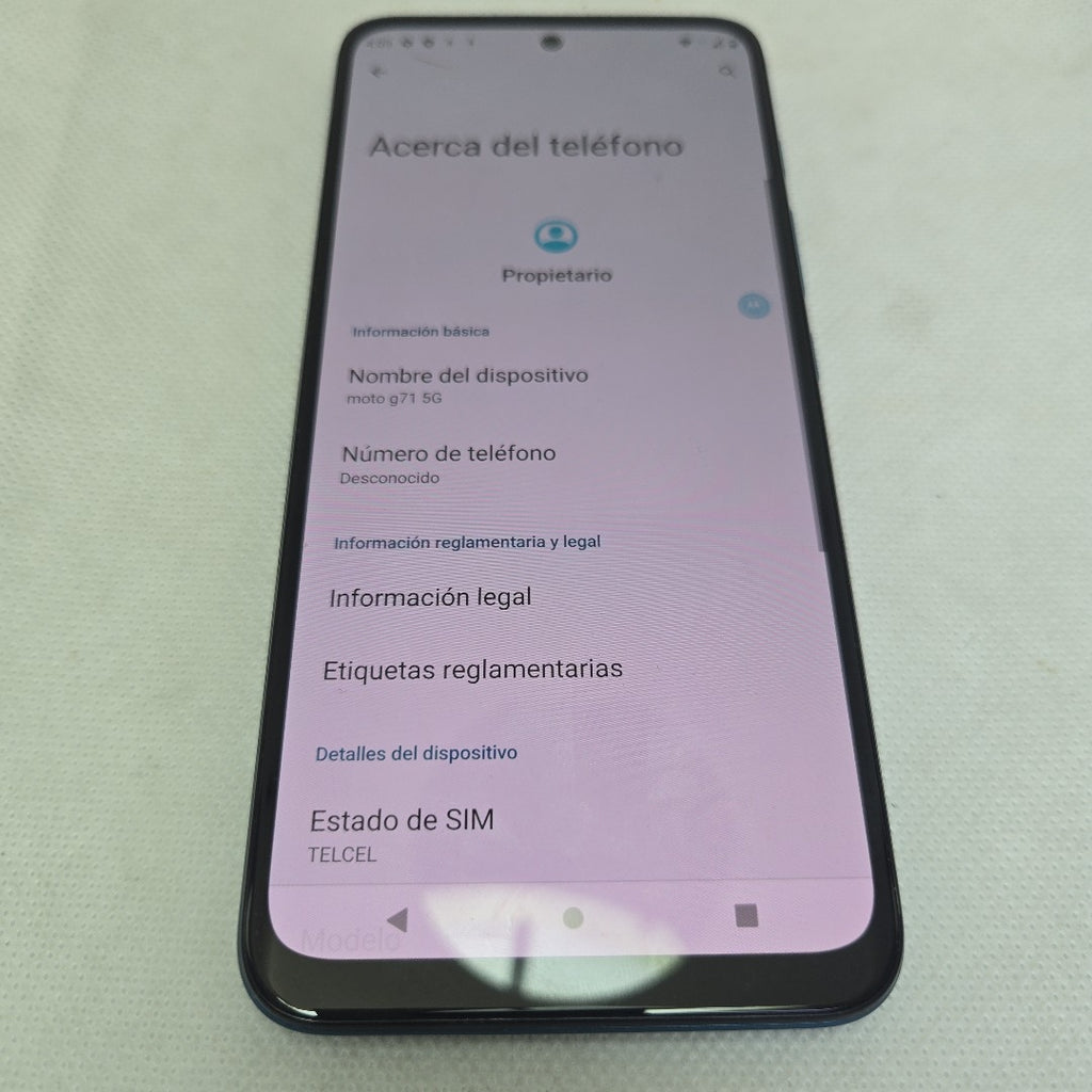 CELULAR MOTOROLA MOTO G71 5G XT2169-1 128 GB 6 GB RAM (SEMINUEVO)