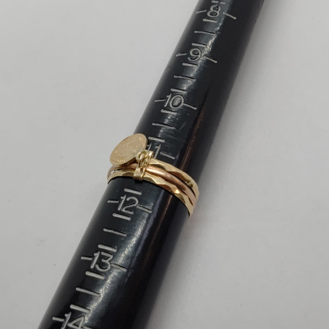 ANILLO ORO,ORO COMBINADO 10 K 2,70 GRMS (SEMINUEVO)