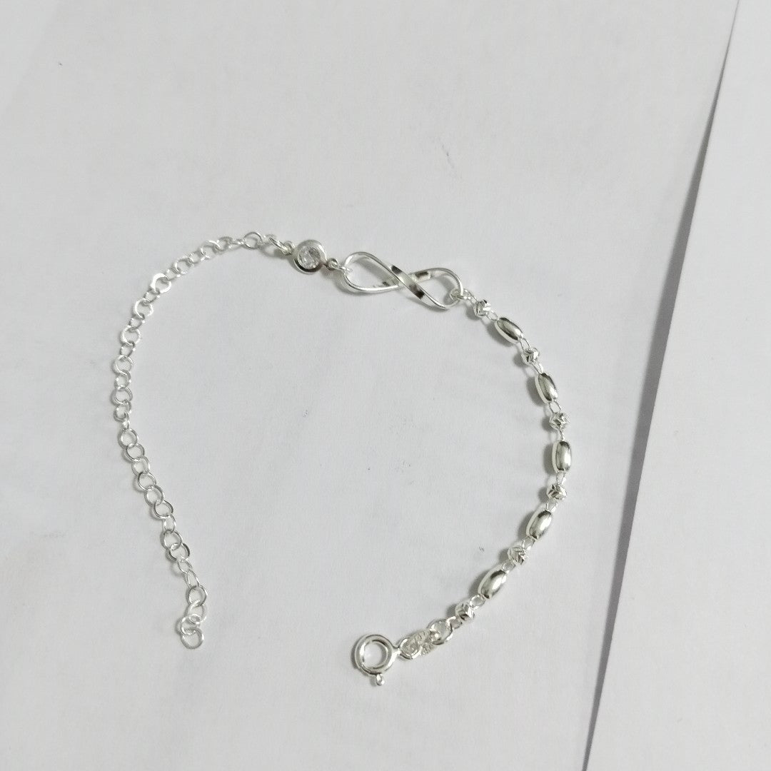 PULSERA TEJIDO ESPECIAL PLATA .925 18 CM 2.6 GR (NUEVO)