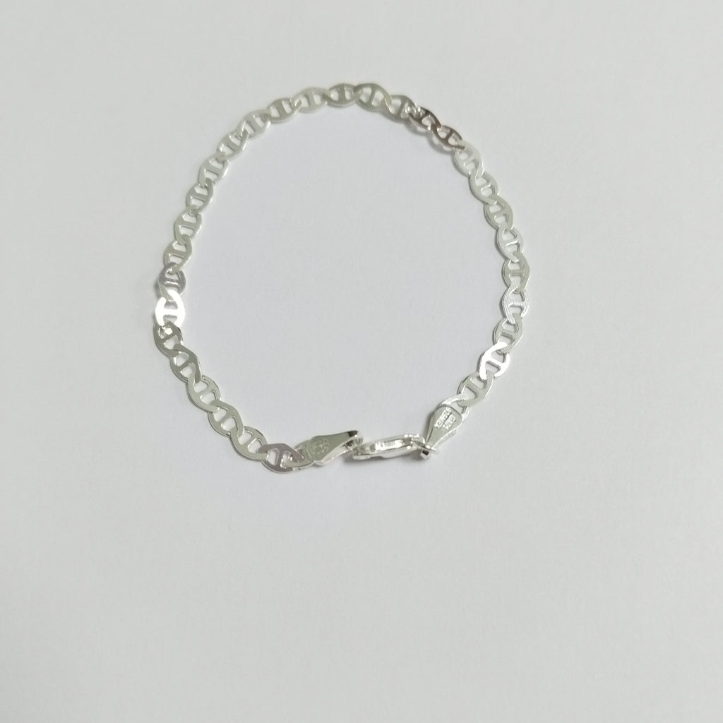 PULSERA TEJIDO GUCHI PLATA .925 18 CM 2.7 GR (NUEVO)