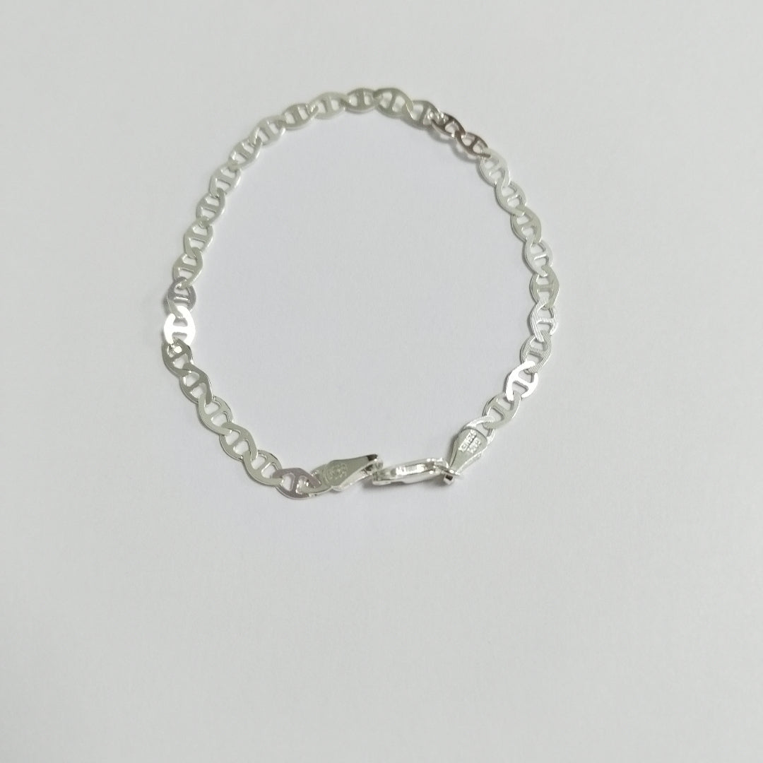 PULSERA TEJIDO GUCHI PLATA .925 18 CM 2.7 GR (NUEVO)