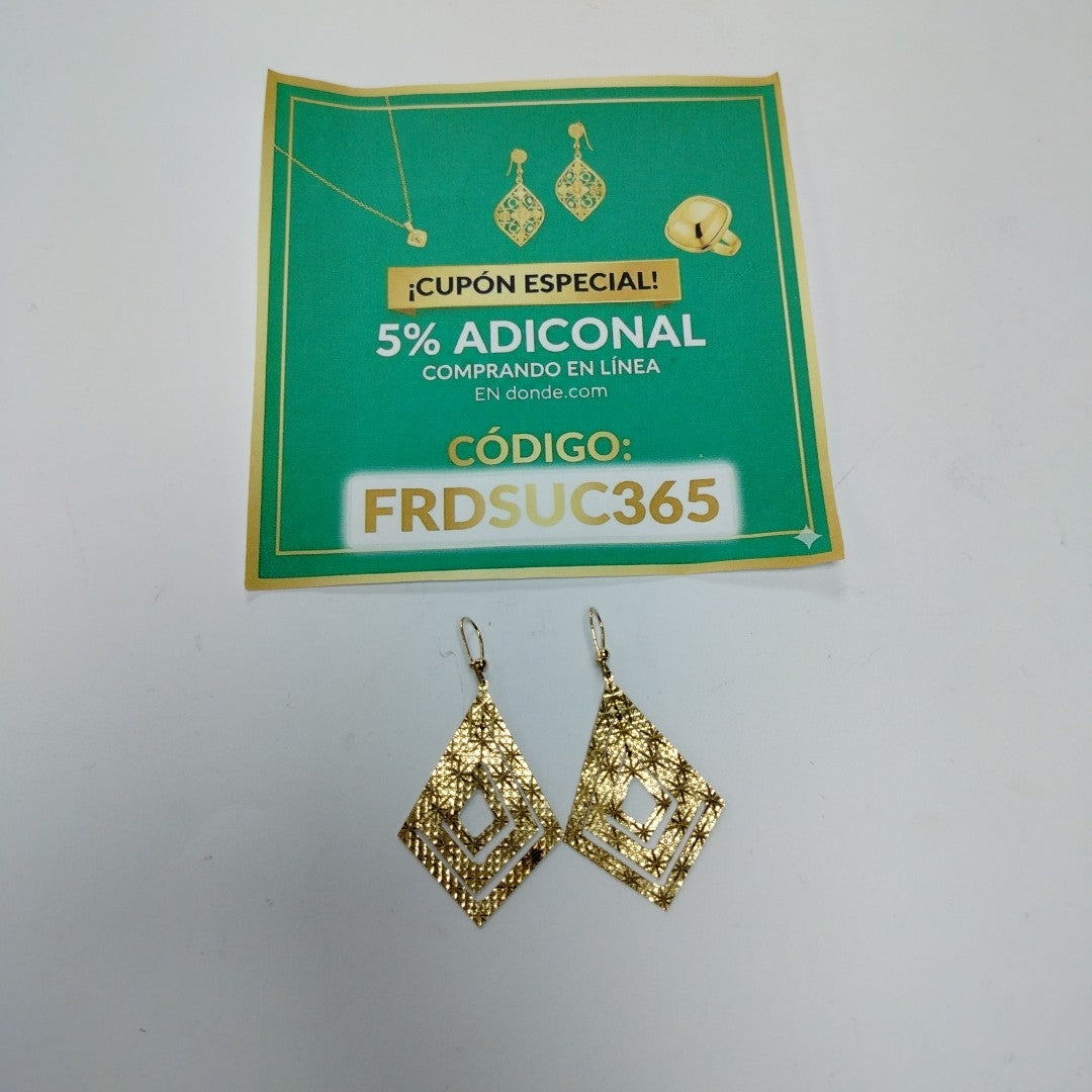ARETES PAR ORO 14 K 5,00 GRMS (SEMINUEVO)