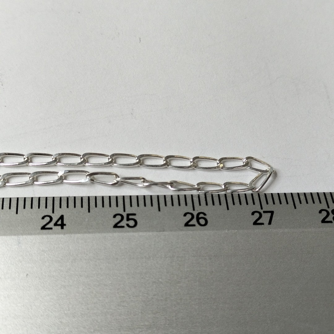 CADENA TEJIDO ESLABONES PLATA .925 55 CM 2.9 GR (NUEVO)