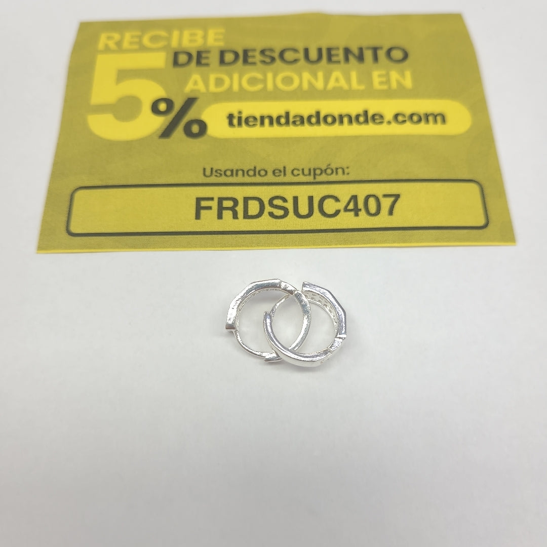 ARRACADAS C/CIRCONIAS PLATA .925 2.5 GR (NUEVO)