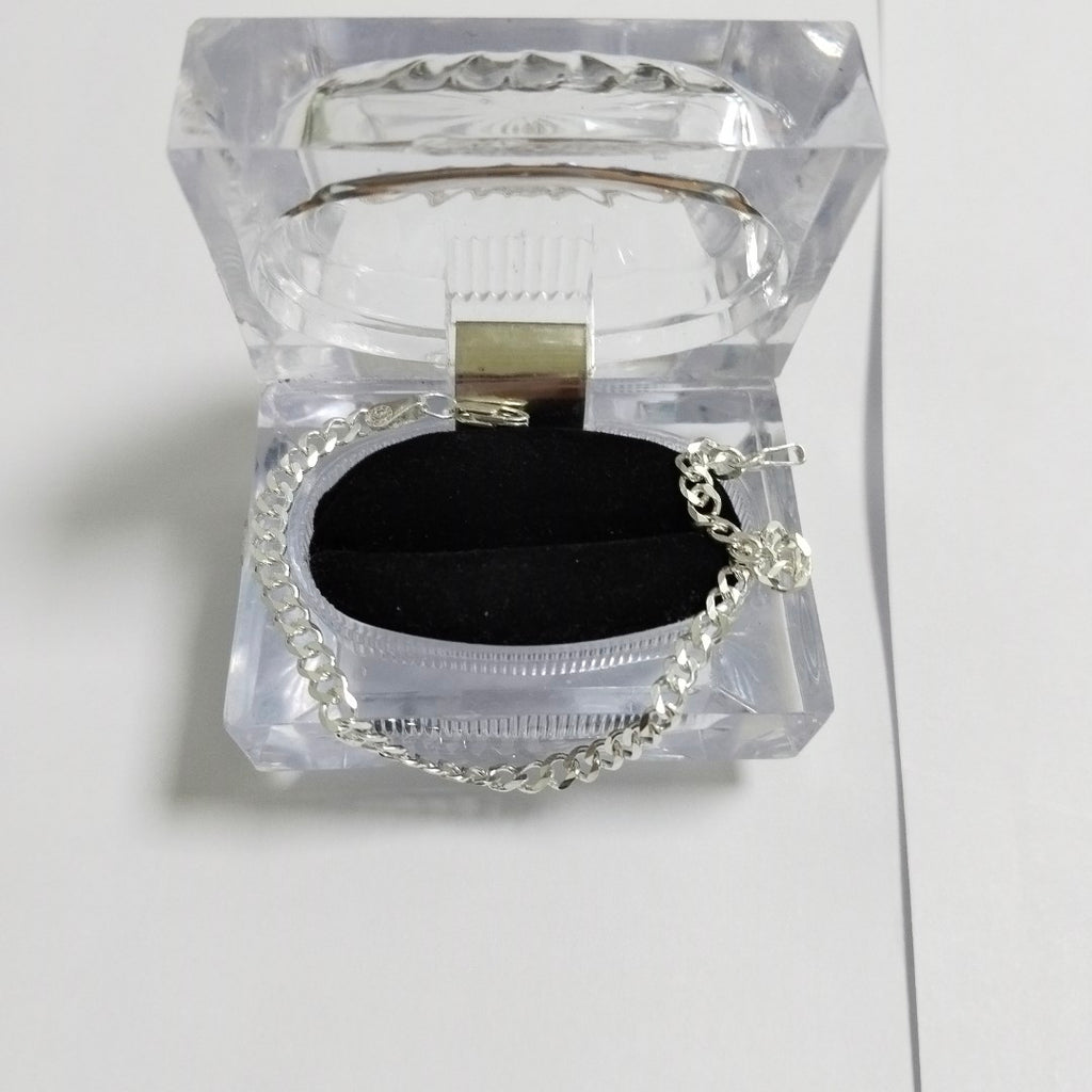 PULSERA TEJIDO BARBADA PLATA .925 16 CM 4.2 GR (NUEVO)