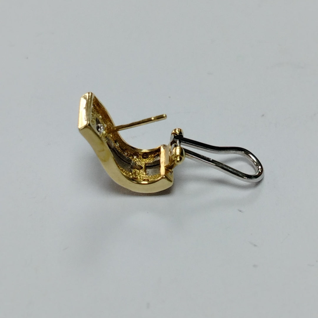 ARETES PAR ORO, ORO BLANCO 14 K 7.4 GRMS (SEMINUEVO)