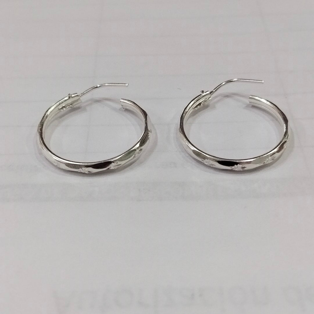 PAR ARRACADAS FACETADA PLATA .925 2.1 GR (NUEVO)