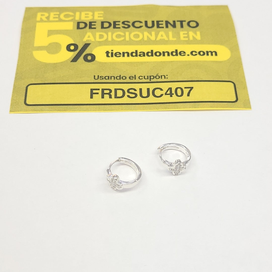 ARRACADAS C/CIRCONIAS PLATA .925 1.9 GR (NUEVO)