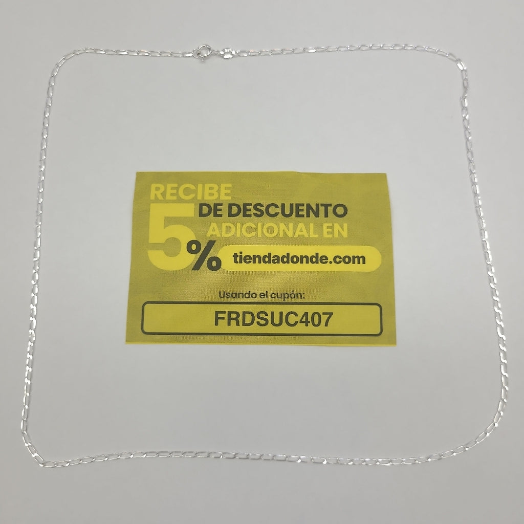 CADENA TEJIDO ESLABONES PLATA .925 60 CM 2.9 GR (NUEVO)