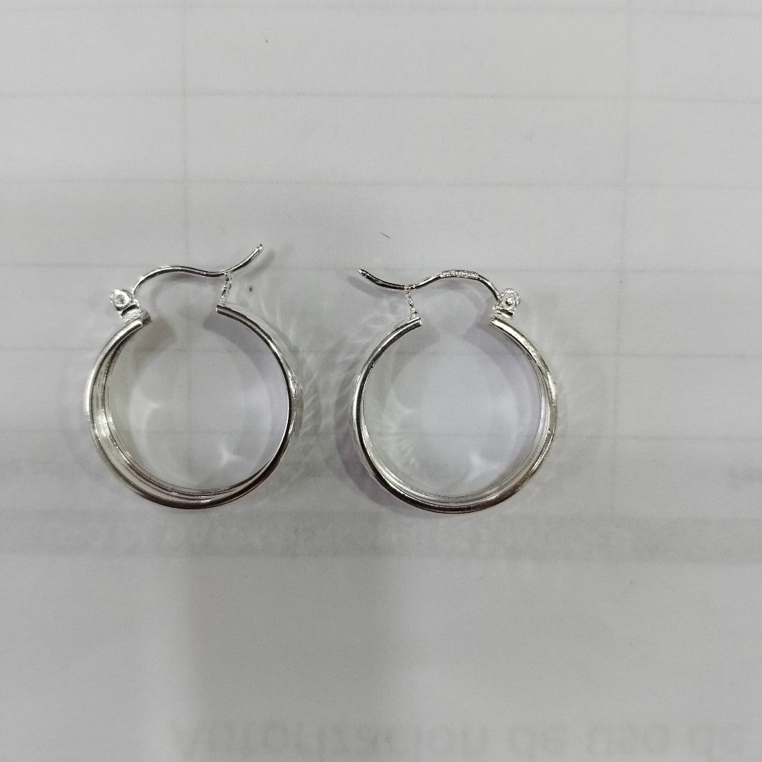 PAR ARRACADAS LABRADAS PLATA .925 2.2 GR (NUEVO)