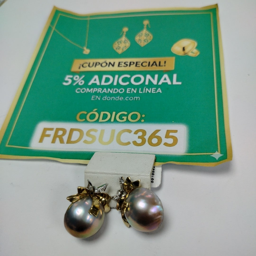 ARETES PAR ORO 14 K 15,70 GRMS (SEMINUEVO)