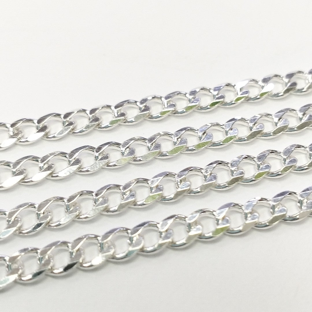 CADENA TEJIDO BARBADO PLATA .925 55 CM 12 GR (NUEVO)