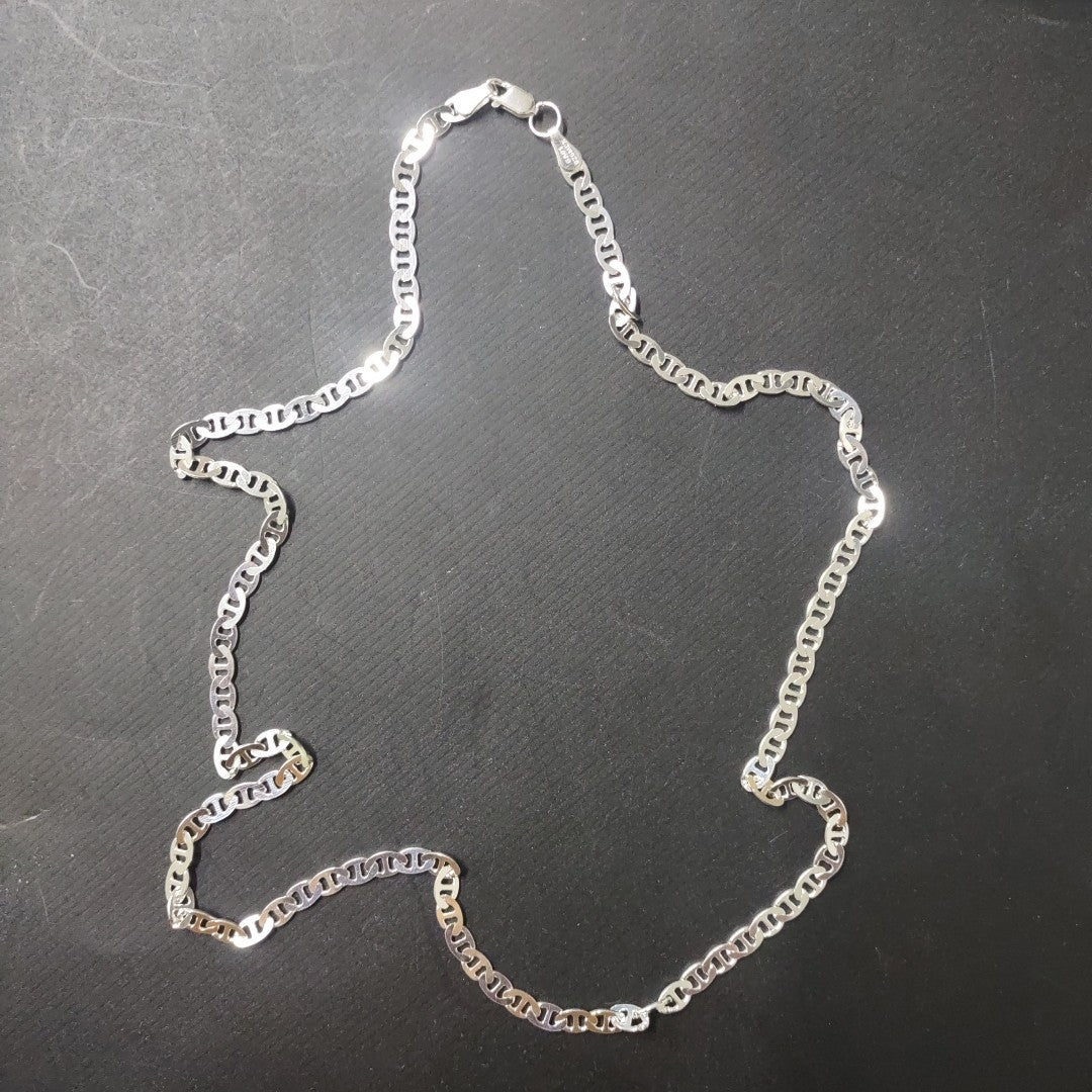 CADENA TEJIDO GUCHI PLATA .925 55 CM 12.6 GR (NUEVO)