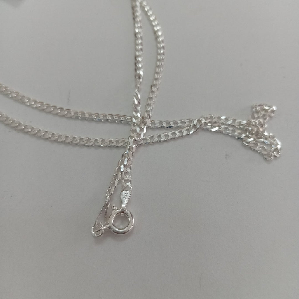CADENA TEJIDO BARBADO PLATA .925 55 CM 5.2 GR (NUEVO)