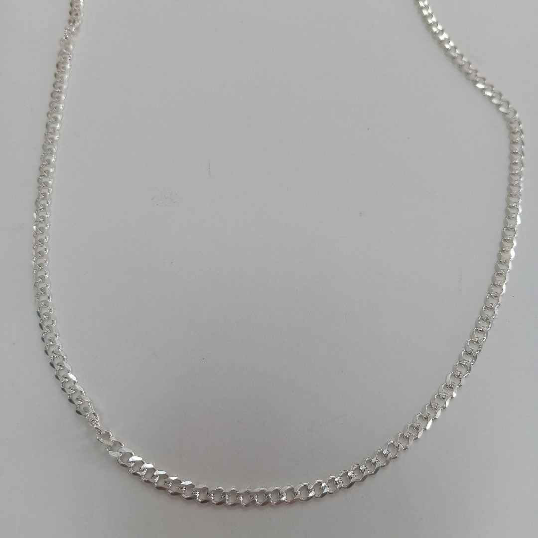 CADENA TEJIDO BARBADO PLATA .925 55 CM 12.7 GR (NUEVO)