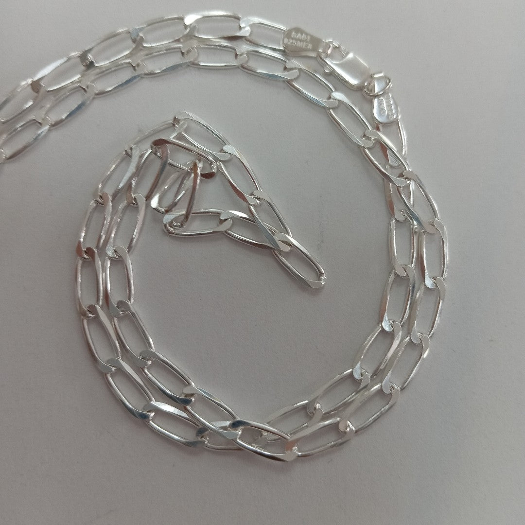 CADENA TEJIDO ESLABONES PLATA .925 60 CM 11 GR (NUEVO)