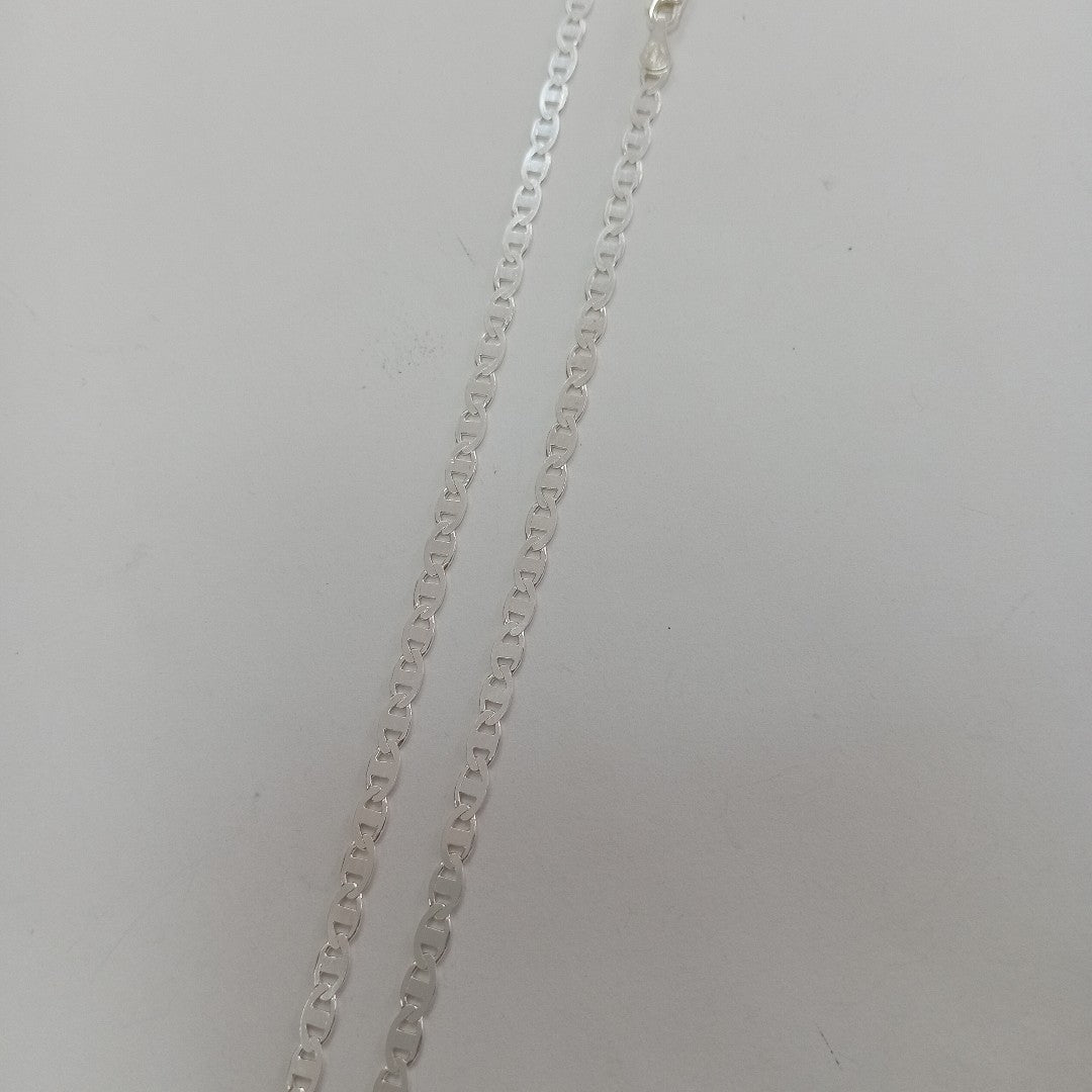 CADENA TEJIDO GUCHI PLATA .925 55 CM 8.5 GR (NUEVO)