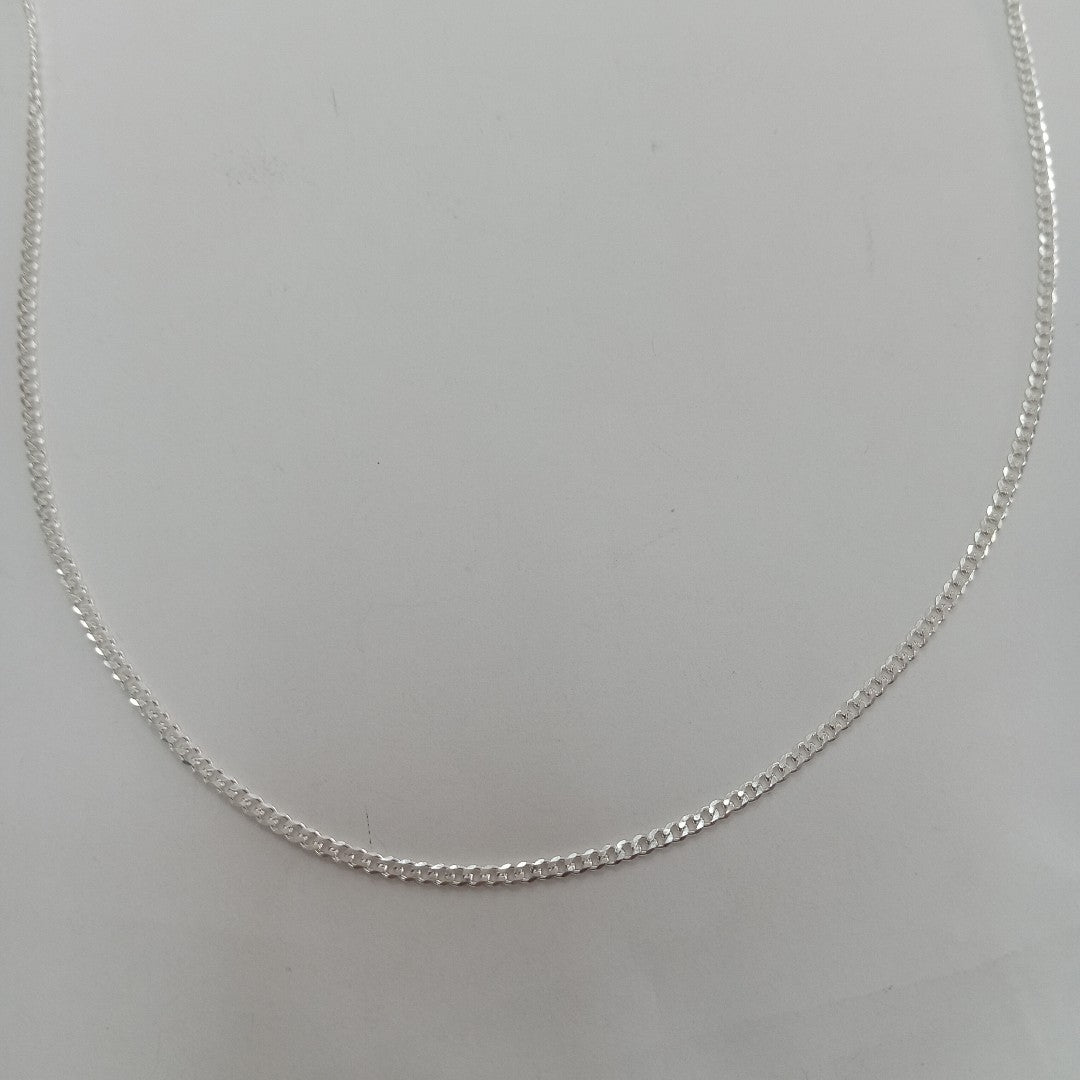 CADENA TEJIDO BARBADO PLATA .925 60 CM 5.5 GR (NUEVO)