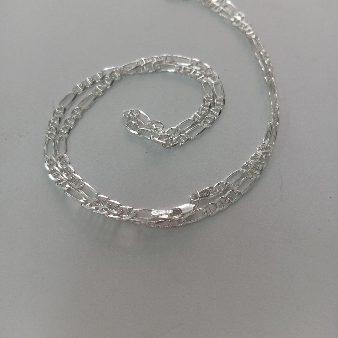 CADENA TEJIDO MARINERO PLATA .925 55 CM 8 GR (NUEVO)