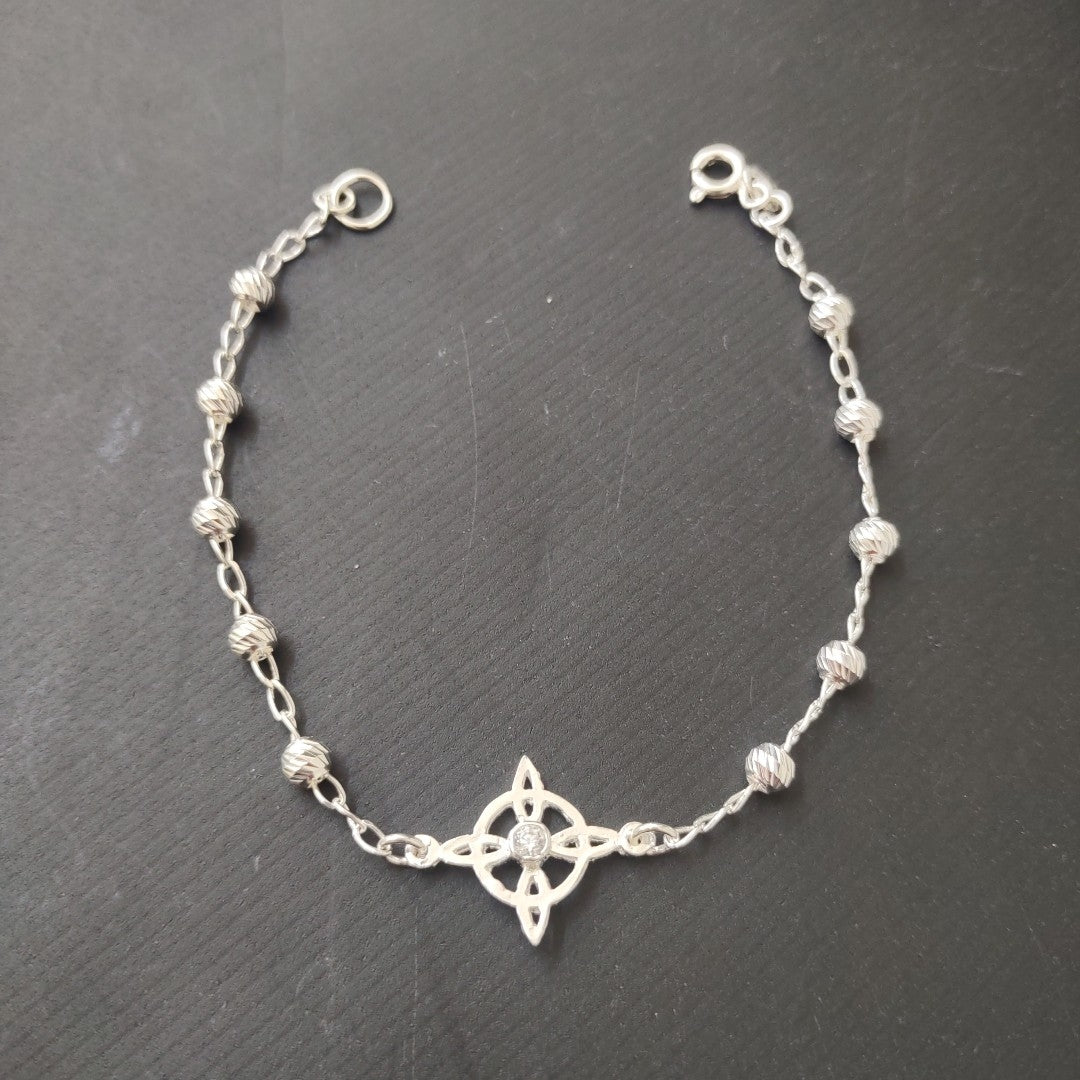 PULSERA TEJIDO ESPECIAL PLATA .925 18 CM 2.9 GR (NUEVO)