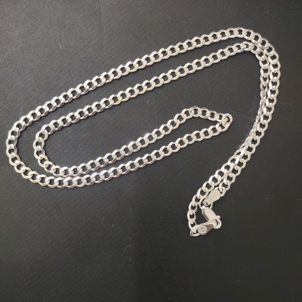 CADENA TEJIDO BARBADO PLATA .925 55 CM 11.9 GR (NUEVO)