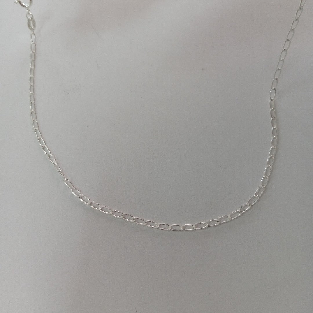 CADENA TEJIDO ESLABONES PLATA .925 50 CM 2.6 GR (NUEVO)