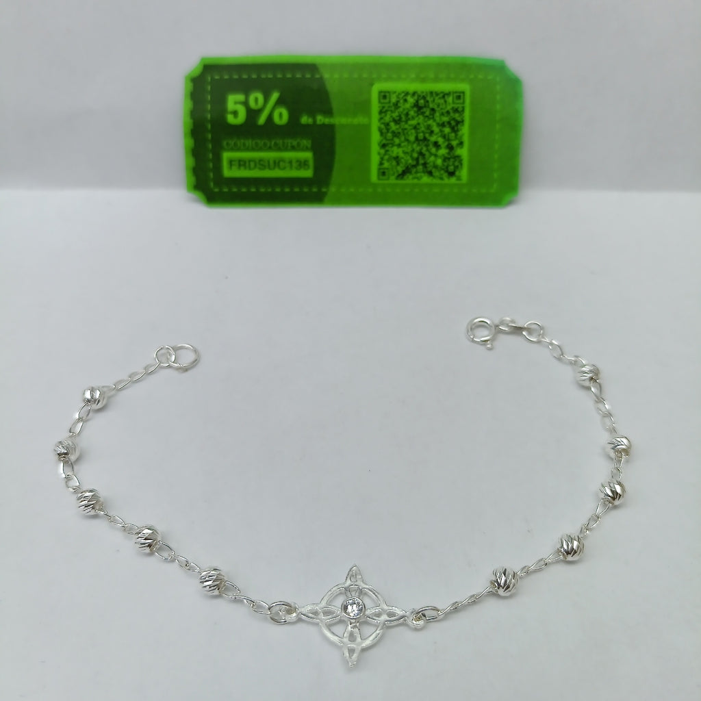 PULSERA TEJIDO ESPECIAL PLATA .925 18 CM 2.9 GR (NUEVO)
