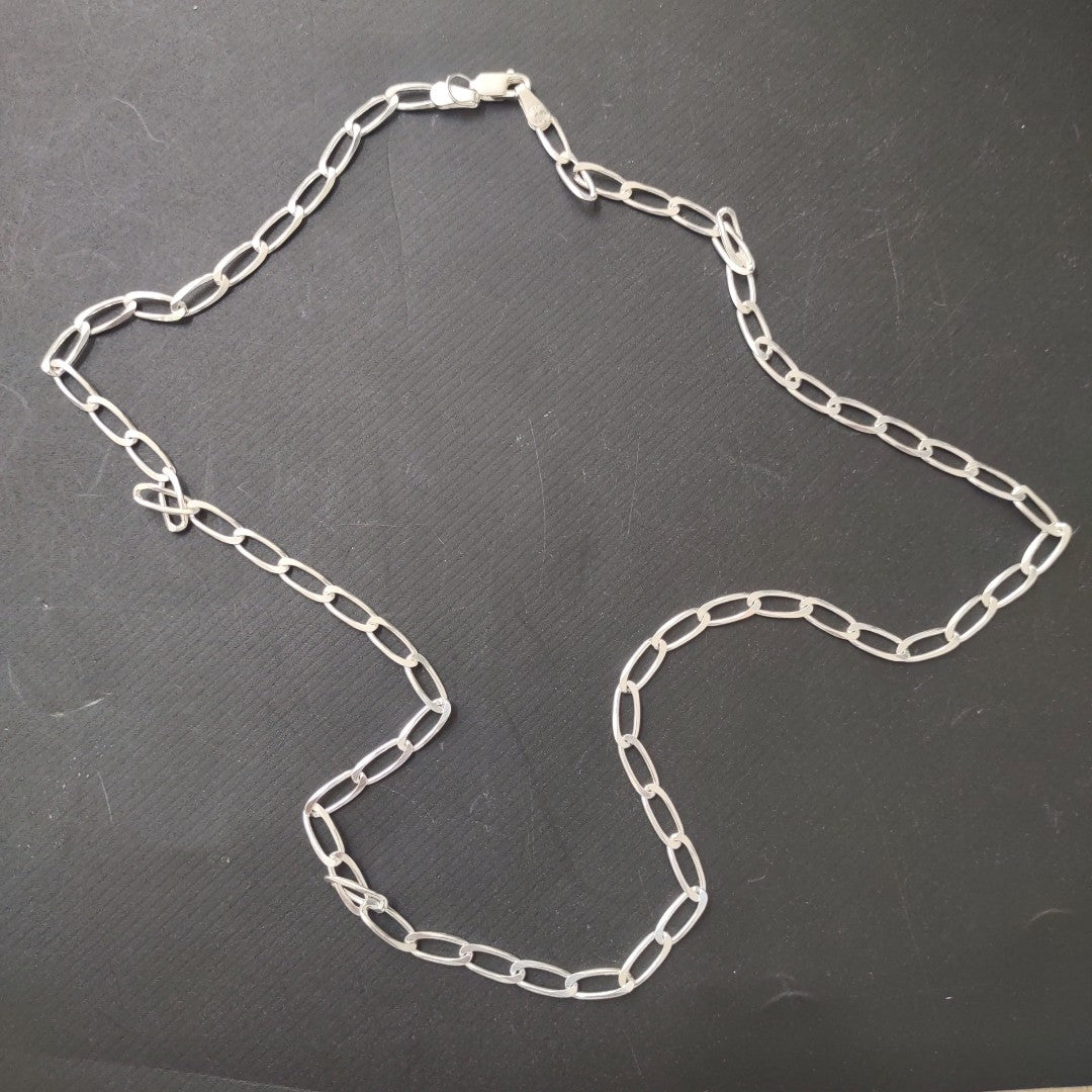 CADENA TEJIDO ESLABONES PLATA .925 55 CM 10 GR (NUEVO)