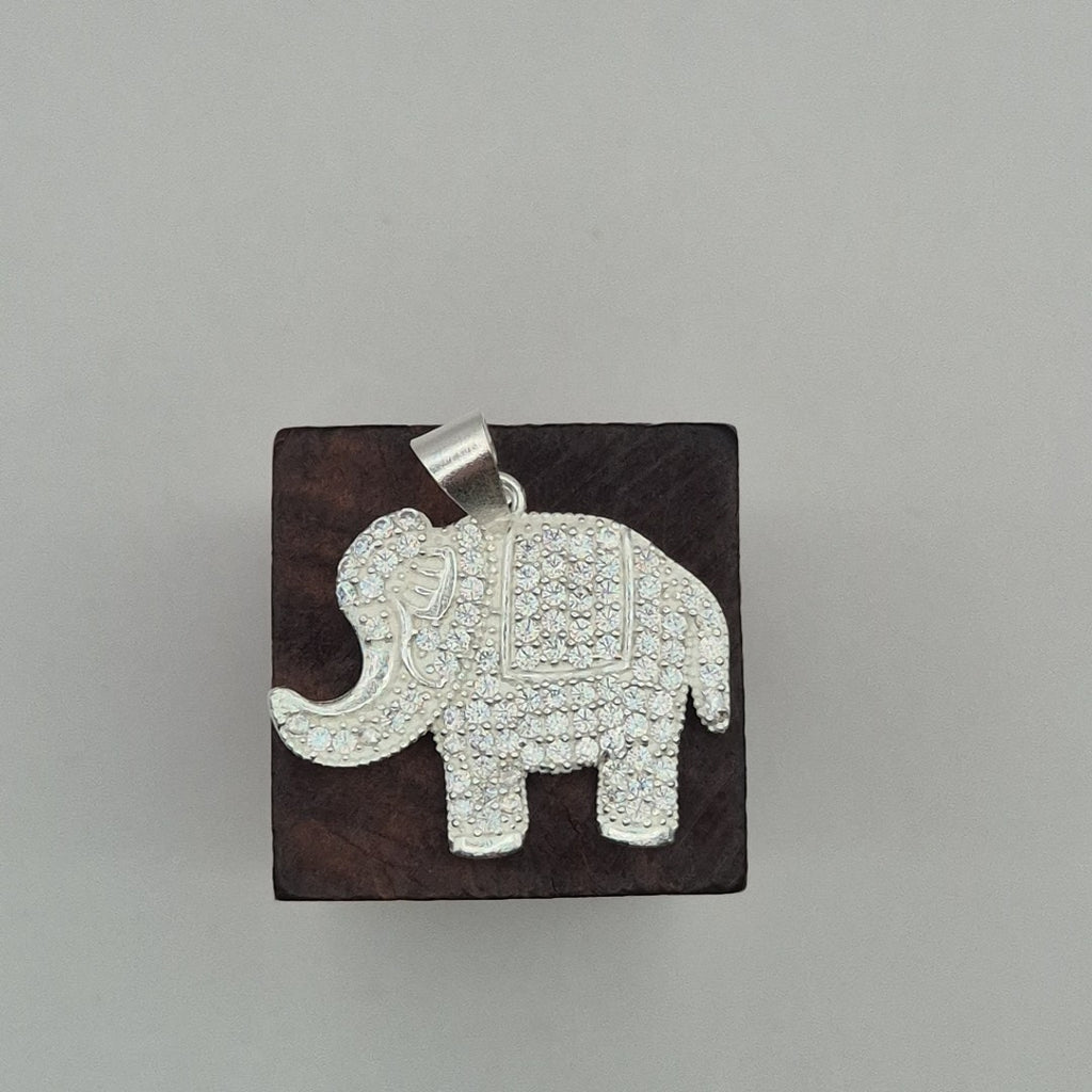 DIJE ELEFANTE C/CIRCONIAS PLATA .925 5.2 GR (NUEVO)