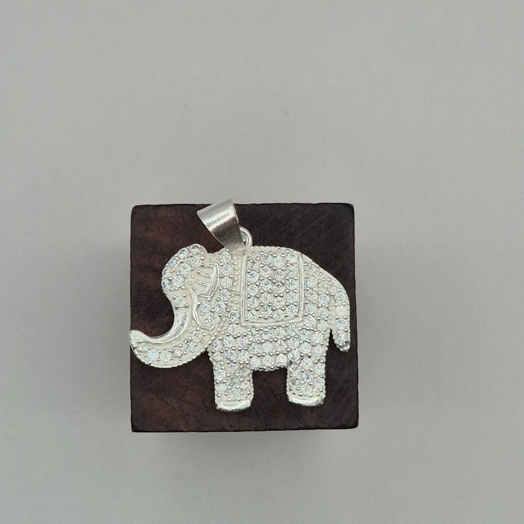 DIJE ELEFANTE C/CIRCONIAS PLATA .925 5.2 GR (NUEVO)