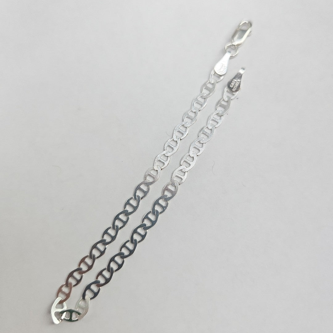 PULSERA TEJIDO GUCHI PLATA .925 18 CM 2.7 GR (NUEVO)