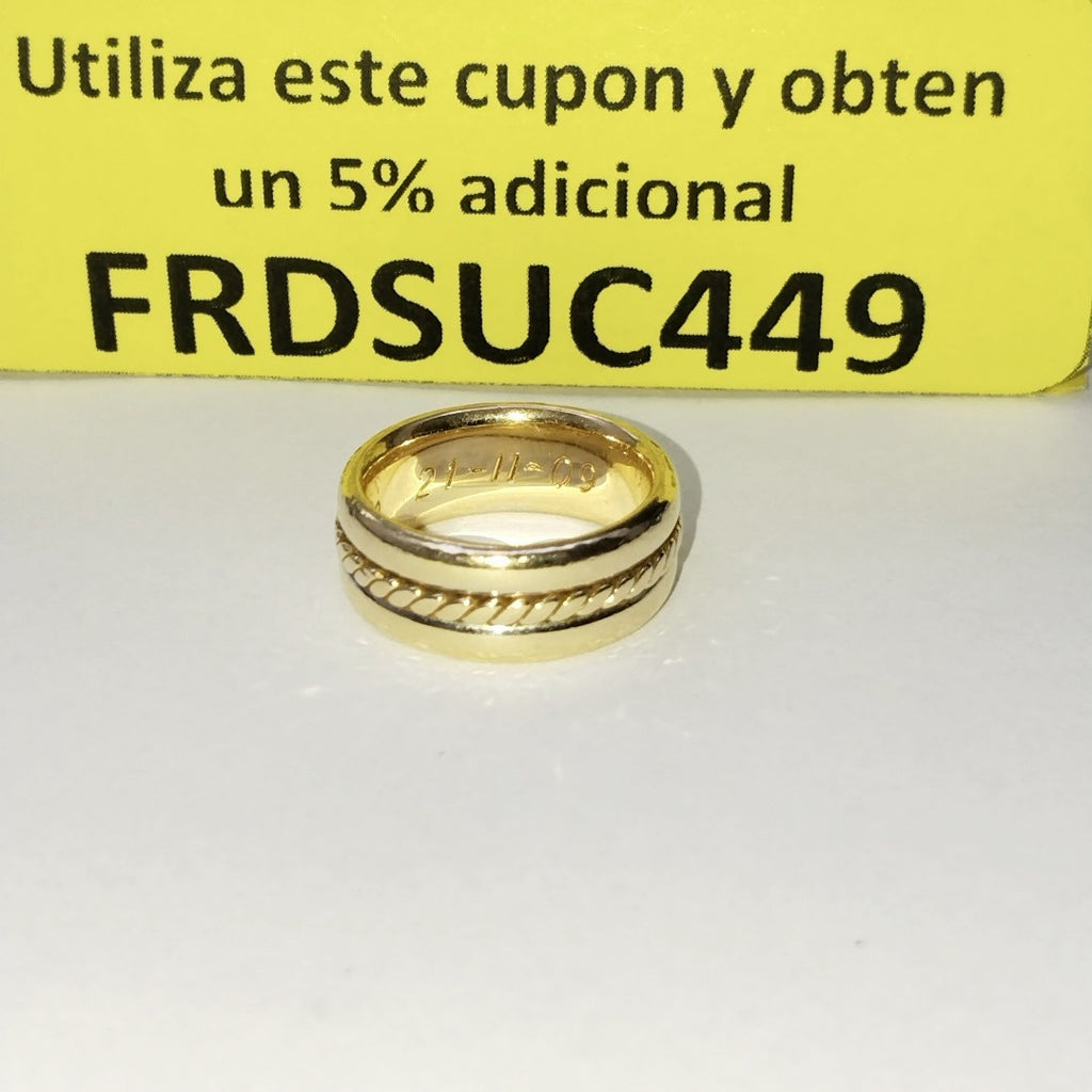 ARGOLLA ORO 14 K 8.8 GRMS (SEMINUEVO)